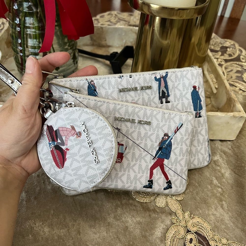 Michael Kors trio wristlet